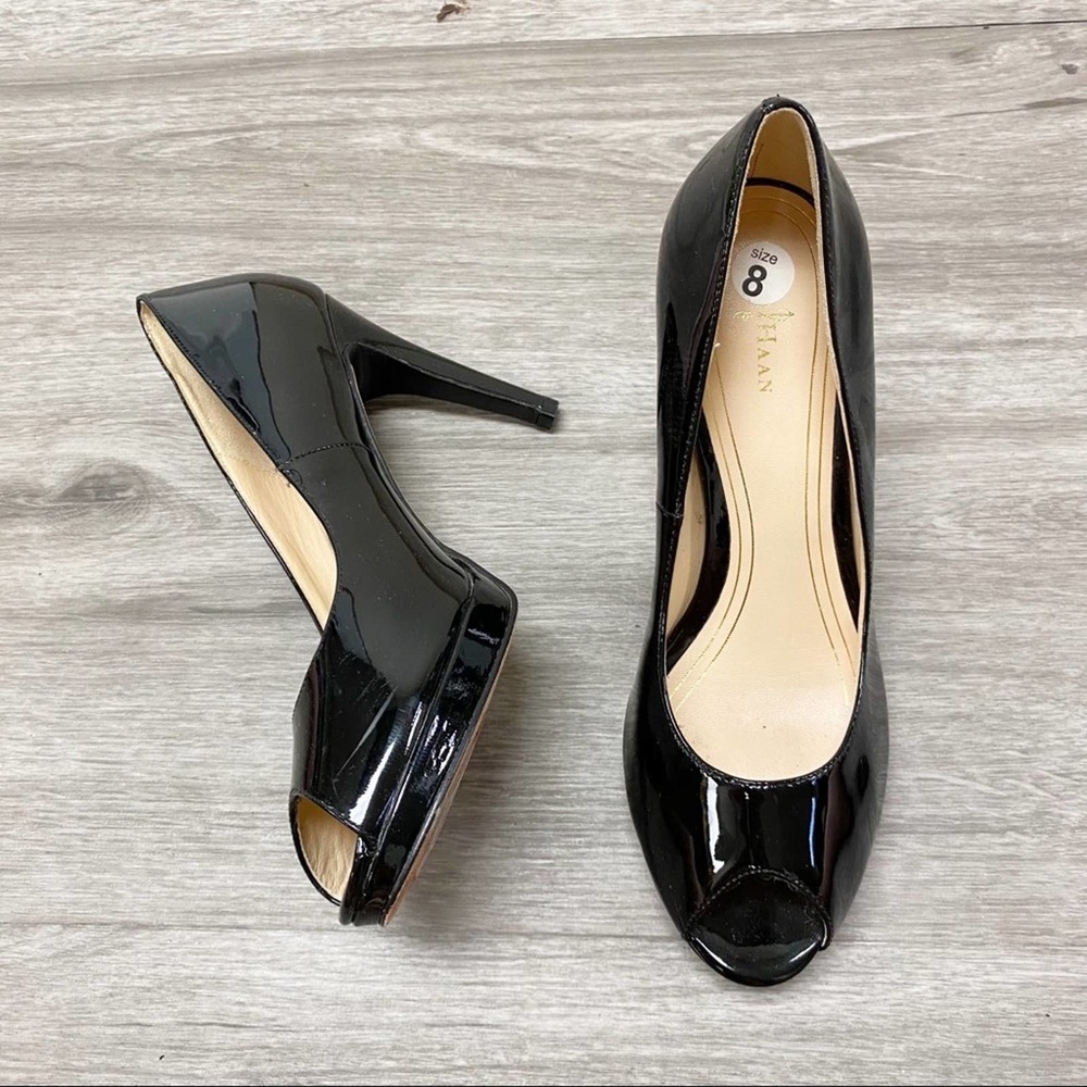 Cole Haan Nike Air Patent Leather Classic Black Heels 8